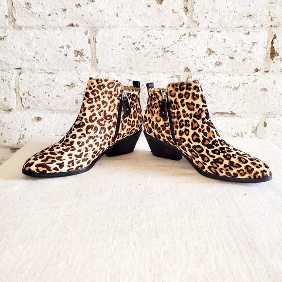 Dr. Scholl’s Largo Ankle Bootie Animal Print Leather Boot Funky Casual SZ 7.5 - Picture 8 of 9